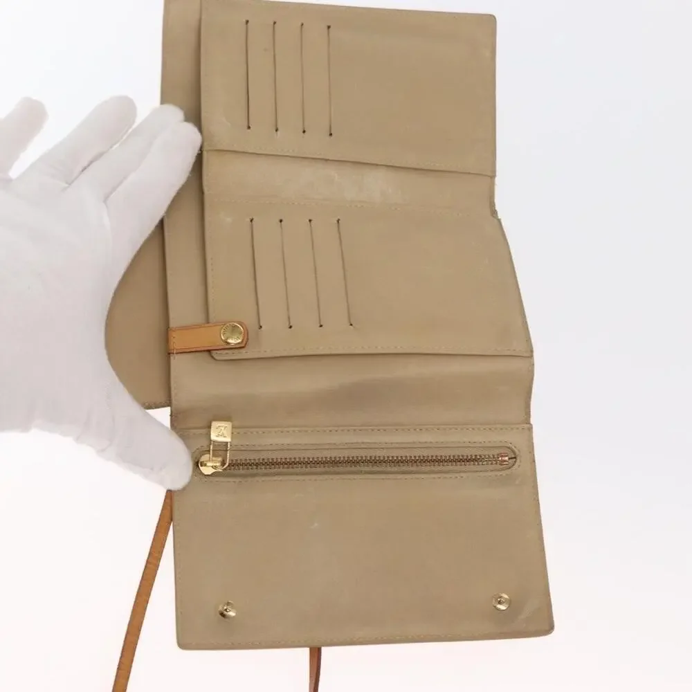 Louis Vuitton Monogram Vernis Walker Wallet Beige